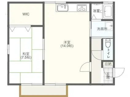NAITOU HOUSE(1LDK/1階)の間取り写真