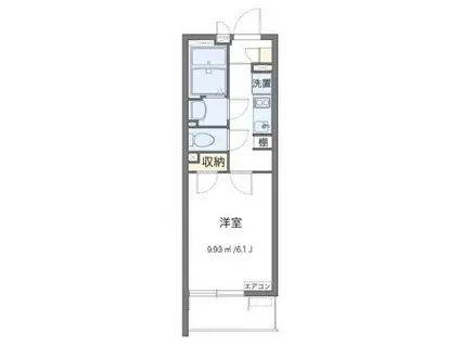 クレイノプレジャータウンIII(1K/2階)の間取り写真