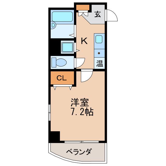 ライフステージ白壁(1K/5階)の間取り写真