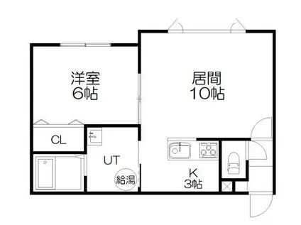 NOIR(1LDK/2階)の間取り写真