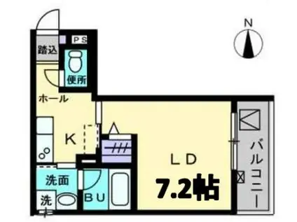 メゾン・ド・キャトルIII(1K/5階)の間取り写真