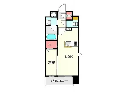 クラス平尾(1LDK/8階)の間取り写真