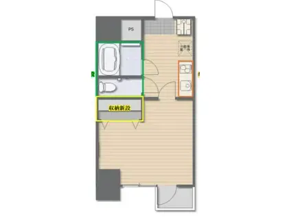 日神パレステージ西麻布(1K/6階)の間取り写真