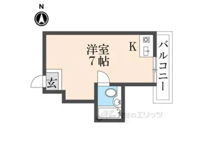 ハマンション伊加賀(ワンルーム/2階)の間取り写真