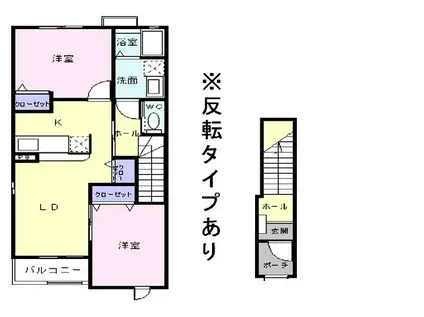 アメーノ カーサ(2LDK/2階)の間取り写真