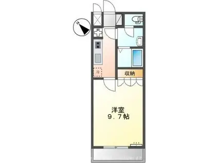 エスポアール(1K/2階)の間取り写真