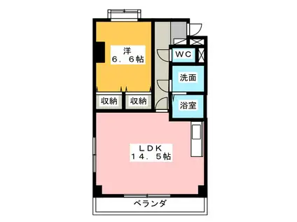 サン フォレストMW(1LDK/4階)の間取り写真