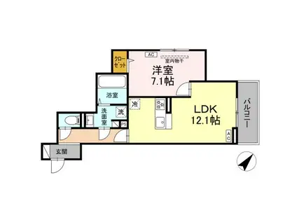 D PAINA HINO(1LDK/1階)の間取り写真