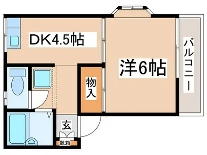 アーバンハイツ(1DK/1階)の間取り写真