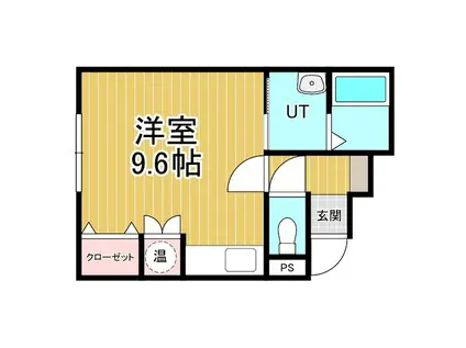 ラフィーネ水元(ワンルーム/2階)の間取り写真