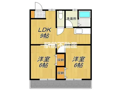 サン吉野ヶ里(2LDK/1階)の間取り写真