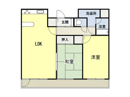 マノワール白樺(2LDK/1階)の間取り写真