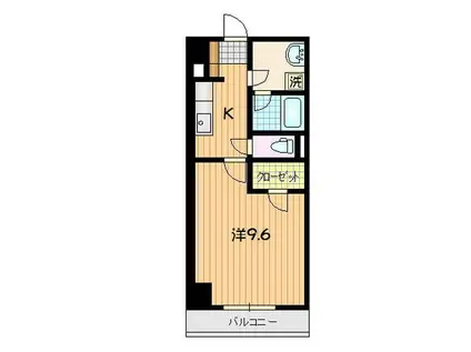 SKY VILLAGE 盛南(1K/3階)の間取り写真