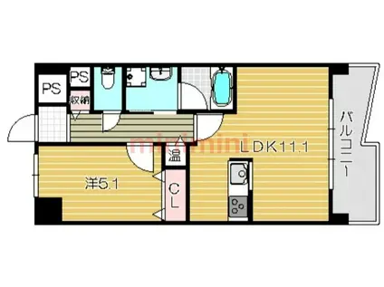 カンマキーノ(1LDK/5階)の間取り写真
