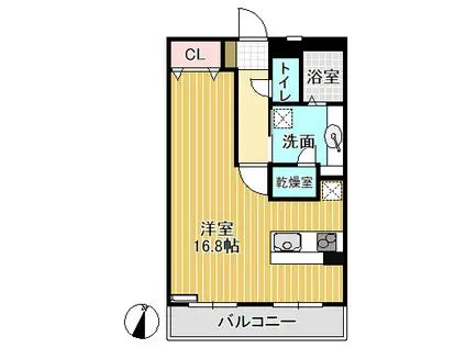 パルティール土屋(ワンルーム/3階)の間取り写真
