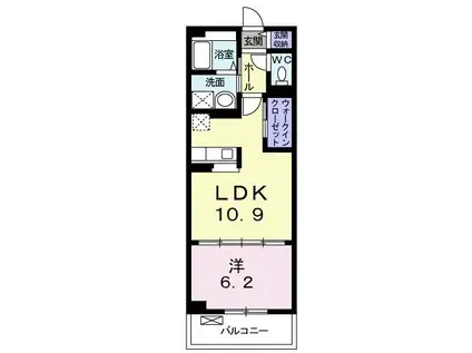 レジデンス・KOWA(1LDK/1階)の間取り写真