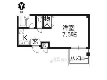 ワンダーコスモスベン(ワンルーム/2階)の間取り写真