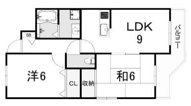 オアシス21(2LDK/2階)の間取り写真