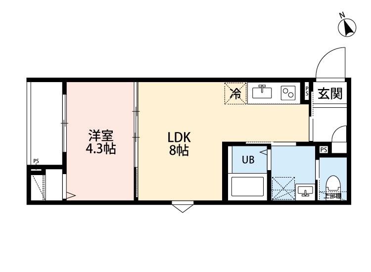 ROBOT HOME 舎人(1LDK/1階)の間取り写真