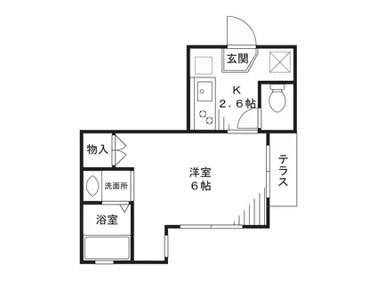 AGEMSI(1K/1階)の間取り写真