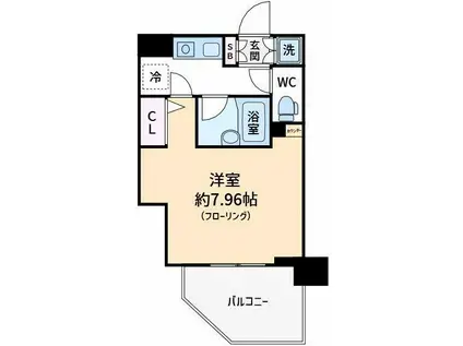 レガリアレジデンス早稲田イクス(1K/4階)の間取り写真