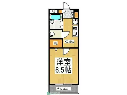 グローブ久米川(1K/2階)の間取り写真