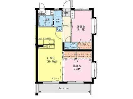 ユーミーなでしこⅡ(2LDK/1階)の間取り写真