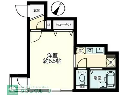 マークコート日吉(ワンルーム/2階)の間取り写真