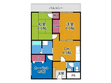 リメインズM(3DK/2階)の間取り写真