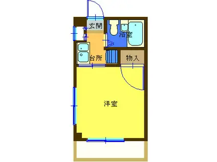 ピアパレス(1K/3階)の間取り写真
