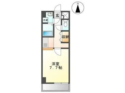 デロリアン(1K/1階)の間取り写真