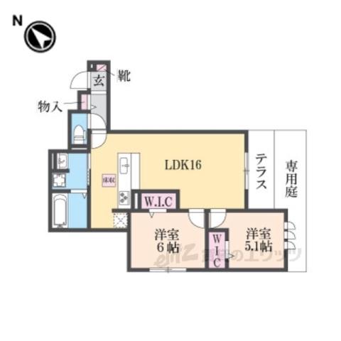 STグランツ(2LDK/1階)の間取り写真