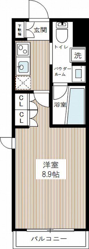 AXAS南蒲田ASYLCOURT(1K/4階)の間取り写真