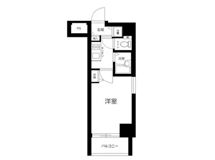 スカイコート早稲田壱番館(1K/11階)の間取り写真