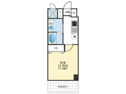 スタツィオーネAJIKI(1K/2階)の間取り写真