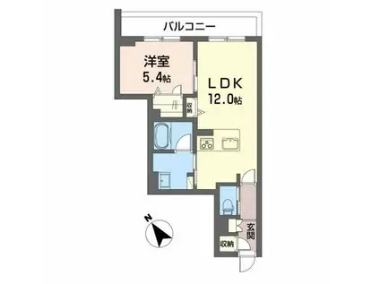 CITYPLAZA大手門(1LDK/1階)の間取り写真