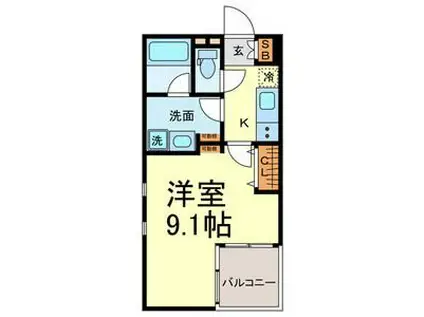 COZY東大曽根(1K/5階)の間取り写真