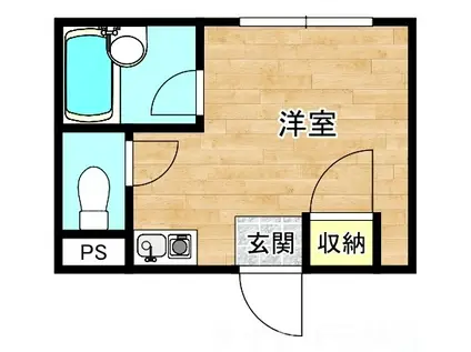 ビルシャナ豊秀2(ワンルーム/2階)の間取り写真