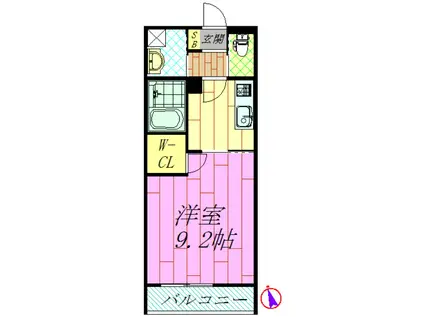 リシェス(1K/2階)の間取り写真