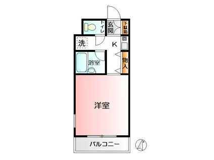 パークヒルズ(1K/3階)の間取り写真