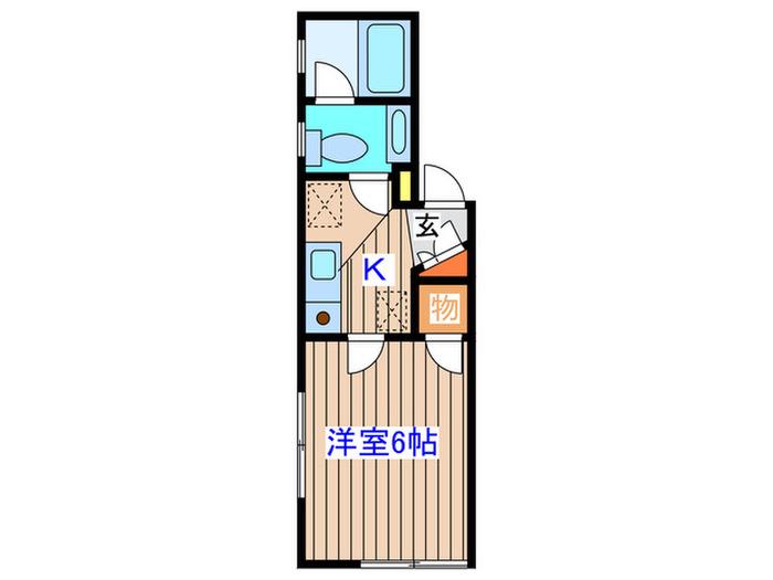メゾン ド ラピス(1K/2階)の間取り写真