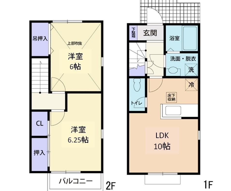 MAISONETTE TYS(2LDK/1階)の間取り写真