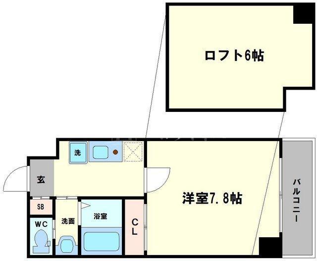 ハーバーハウス大阪(1K/6階)の間取り写真