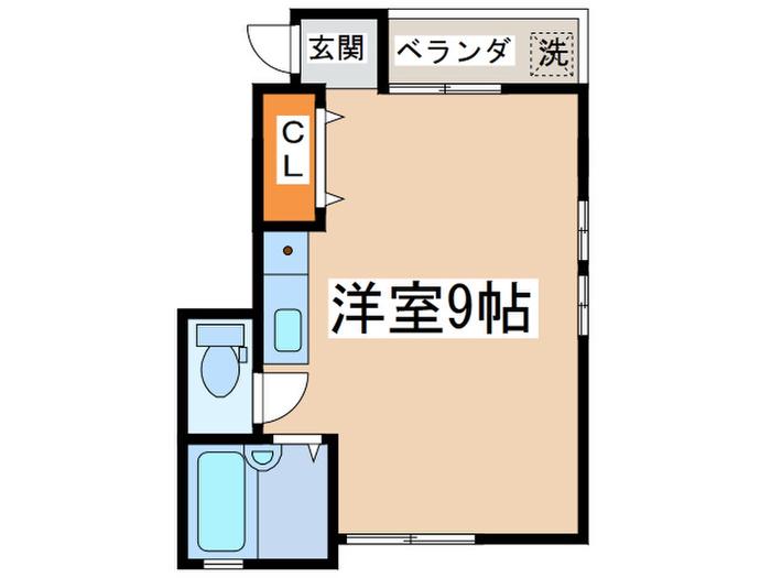 グリーンハイツ(ワンルーム/2階)の間取り写真