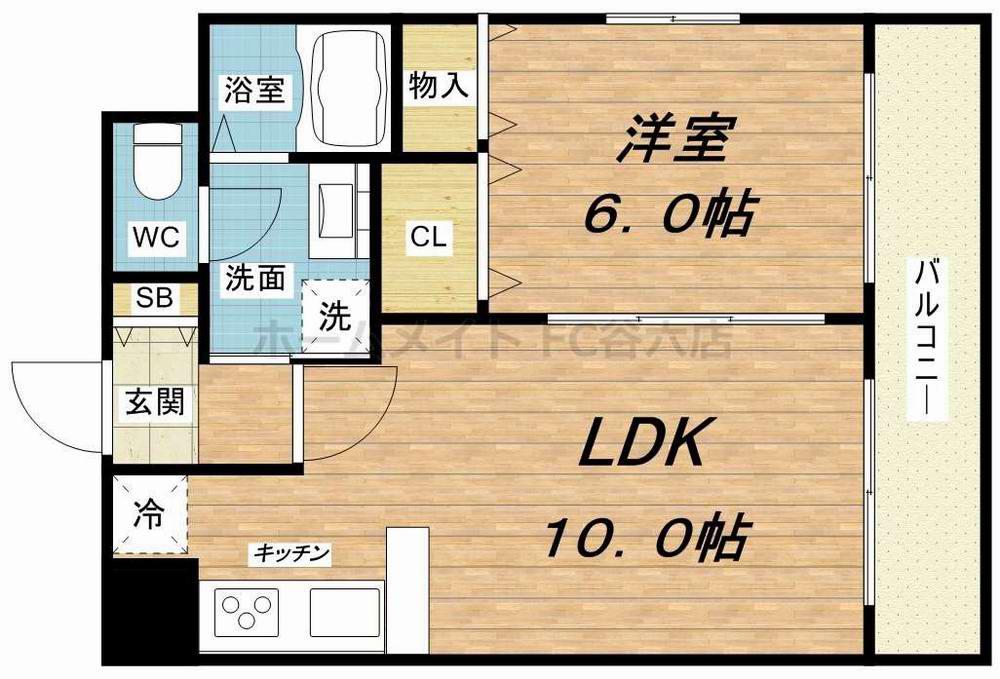 グレイス今里(1LDK/2階)の間取り写真