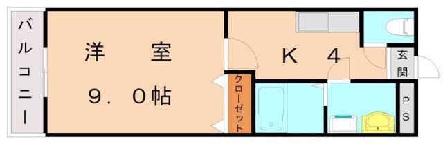 エクセレントセンチュリーIV(1K/1階)の間取り写真
