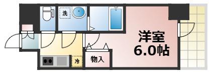 S-RESIDENCE高井田BELETA(1K/11階)の間取り写真