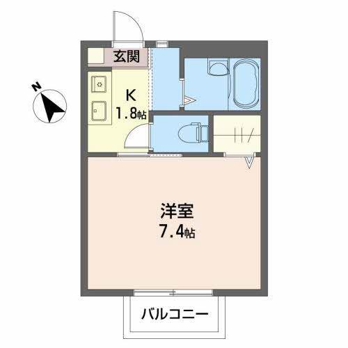エクセル栄泉(1K/1階)の間取り写真