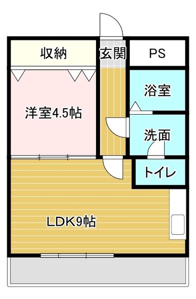 日映マンションIII(1LDK/5階)の間取り写真