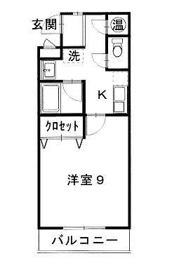 ワンズホーム錦町(1K/3階)の間取り写真
